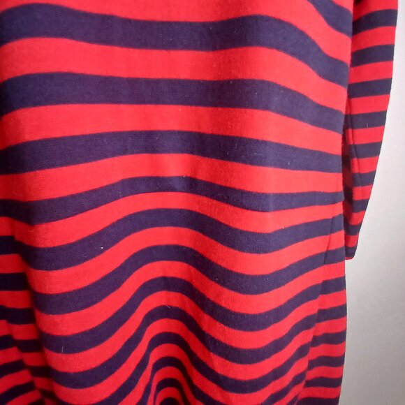 UEC Gap Striped Red/Navy Dress W/Pockets sz Large - Picture 7 of 9